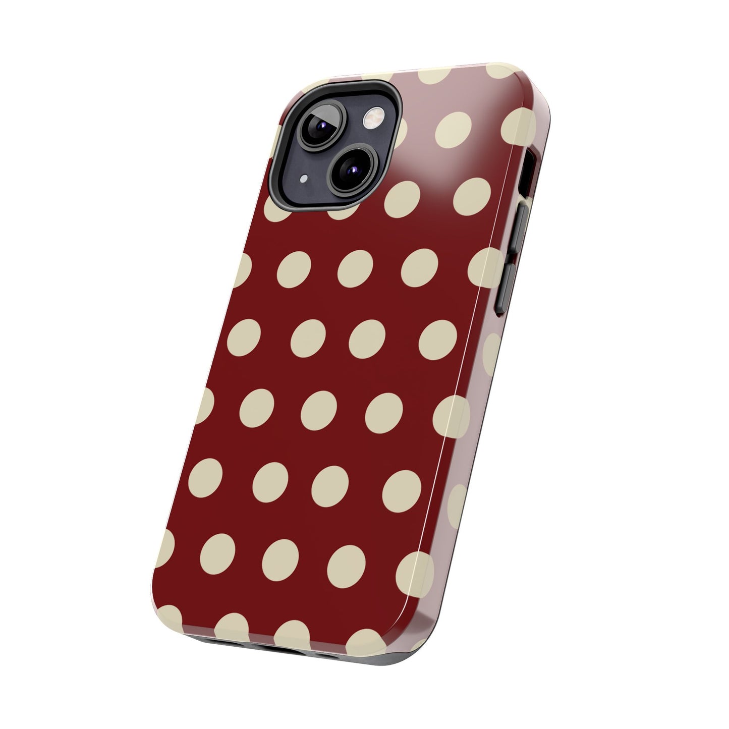 Classic Red & Cream Polka Dots - iPhone Case