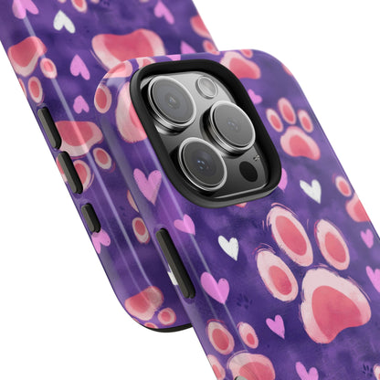 Bold Paw Print iPhone Case - Vibrant Pet-Themed Protective Cover