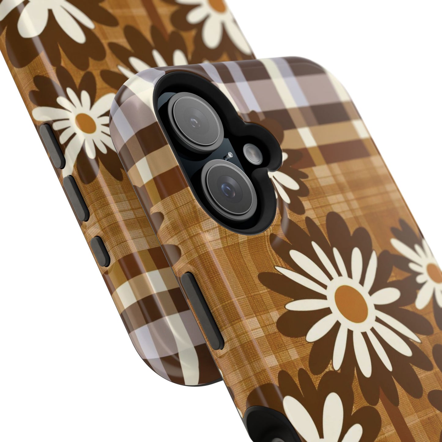 Rustic Bloom Plaid iPhone Case