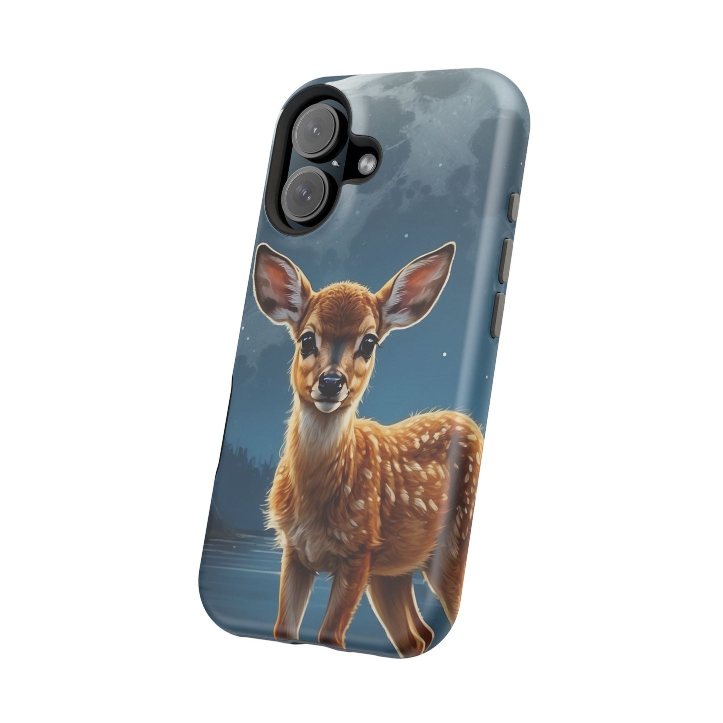 MagSafe-Compatible iPhone Case – Enchanted Fawn Under the Moonlit Sky