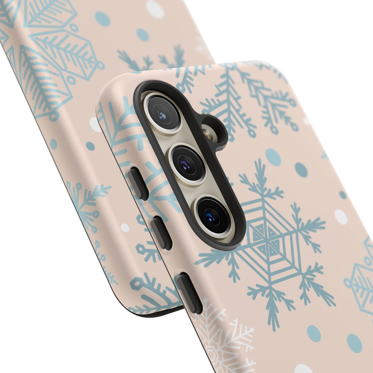 Winter Snowflakes Samsung Galaxy Case – Shockproof, Smooth Matte Finish, Dual-Layer Protection