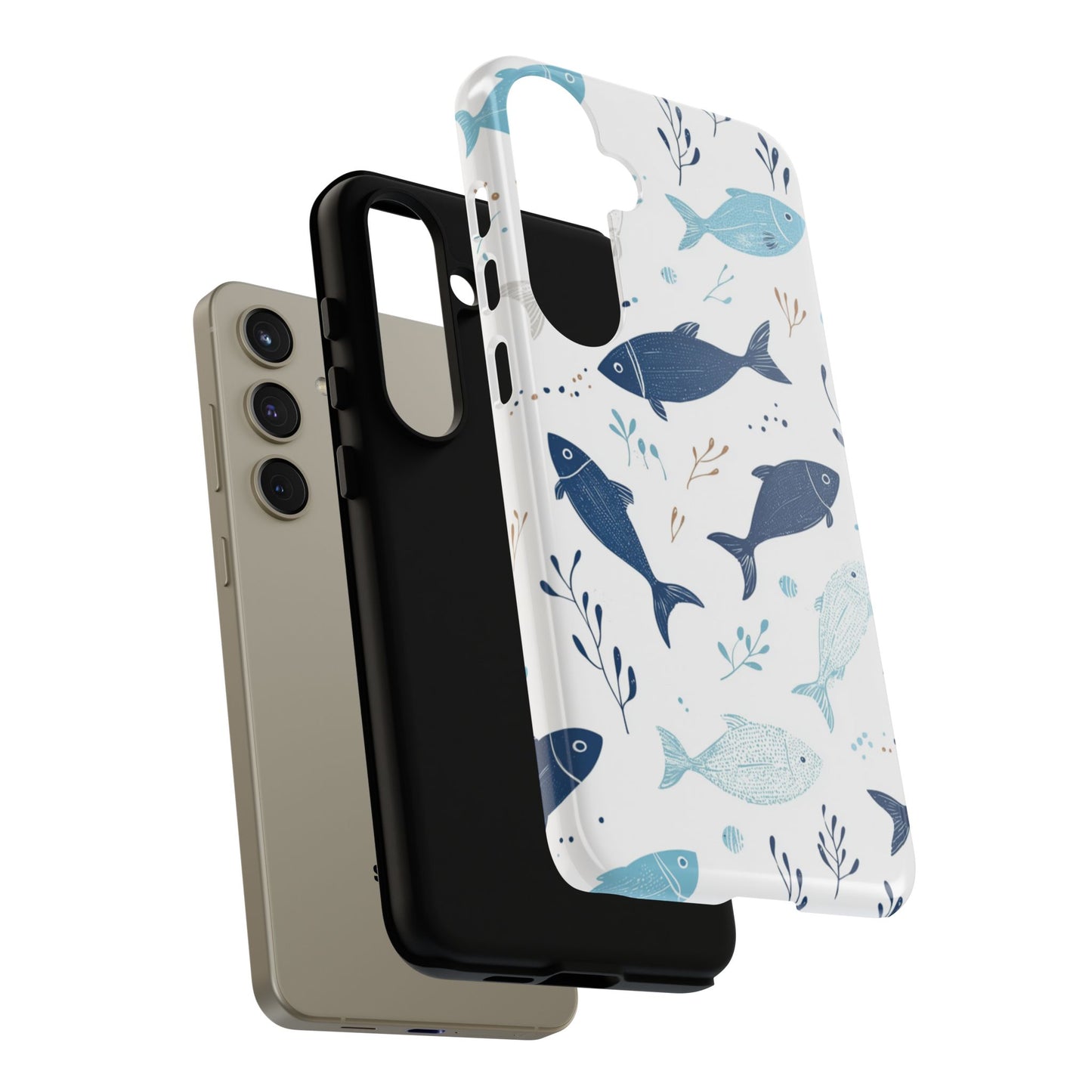 Oceanic Blue Fish Pattern - Samsung Galaxy Series Case