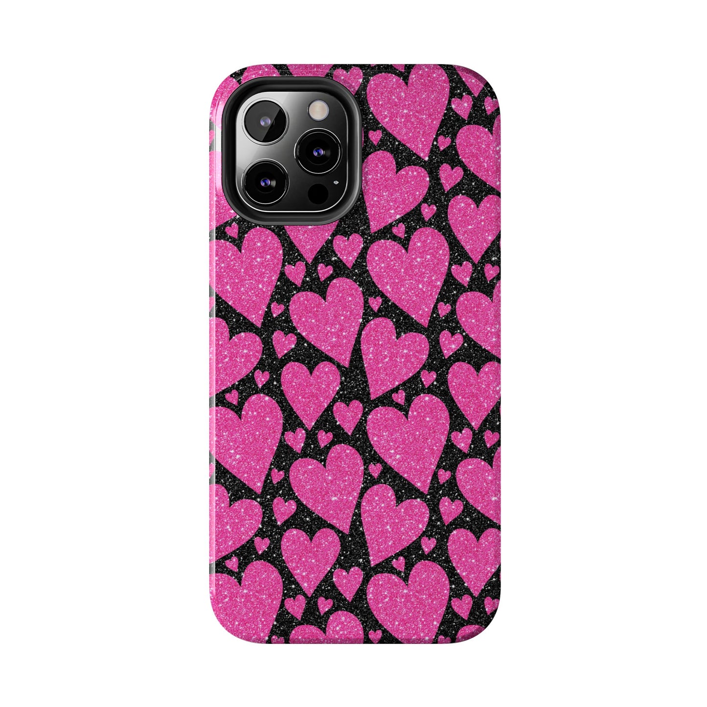 Glitter Hearts iPhone Case