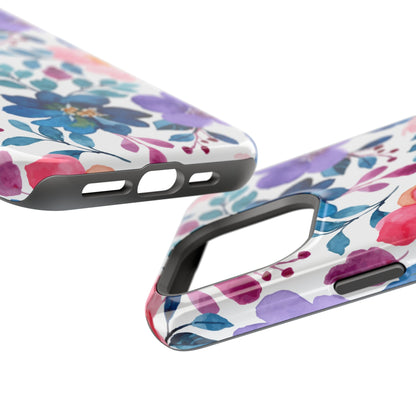 Mystic Bloom – MagSafe Case with Vibrant Watercolor Florals