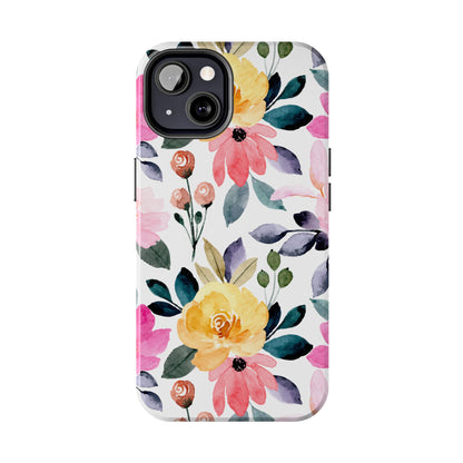 Blossoming Beauty – iPhone Series Case with Vibrant Watercolor Flowers