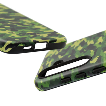 Green Woodland Camouflage – Samsung Galaxy Case, Tough Drop-Proof Design