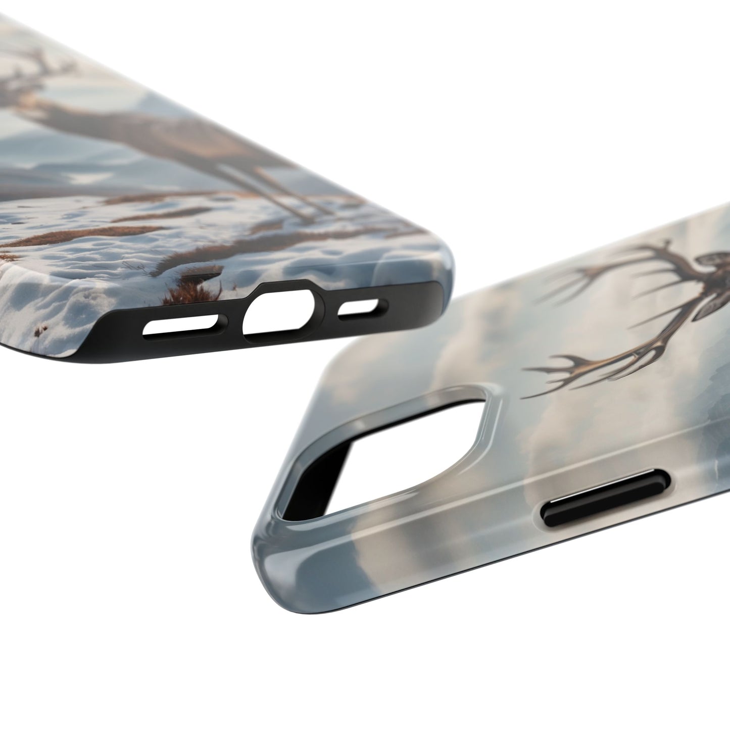 Alpine Majesty: Stag in Snow – iPhone Case