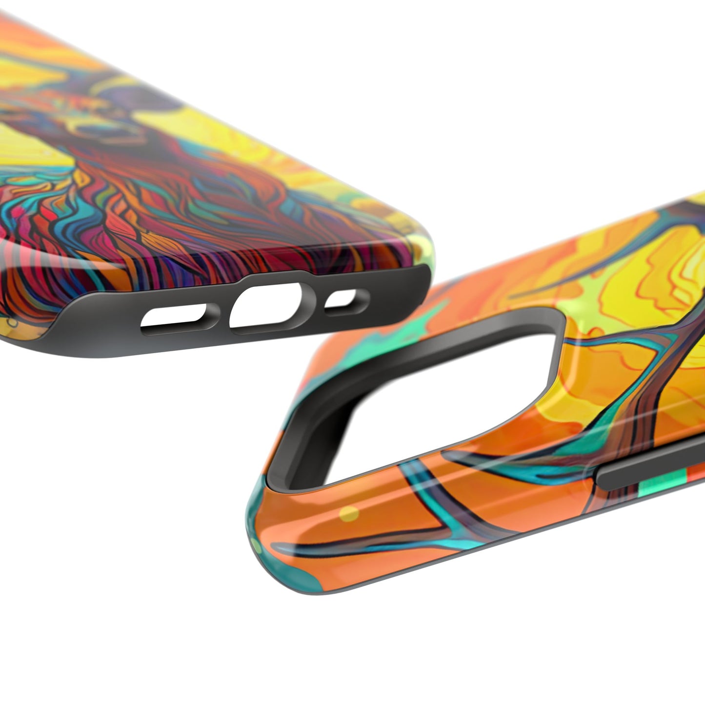 Vibrant Stag in Bloom – MagSafe iPhone Case