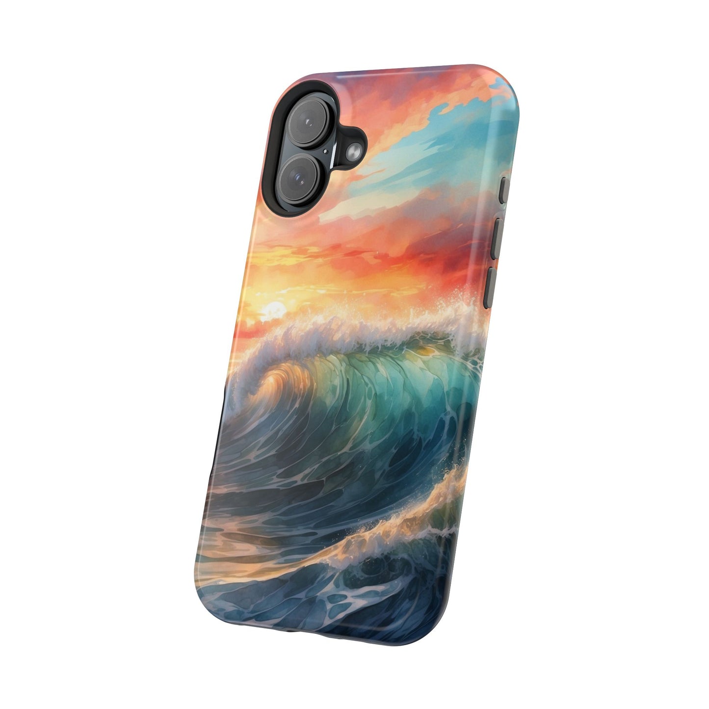 Ocean Wave Sunset MagSafe iPhone Case – Coastal Vibes Design