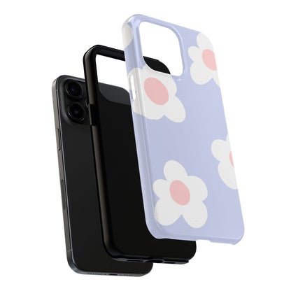 Retro Daisy Pastel Tough iPhone Case – Durable Design with Soft Matte Finish