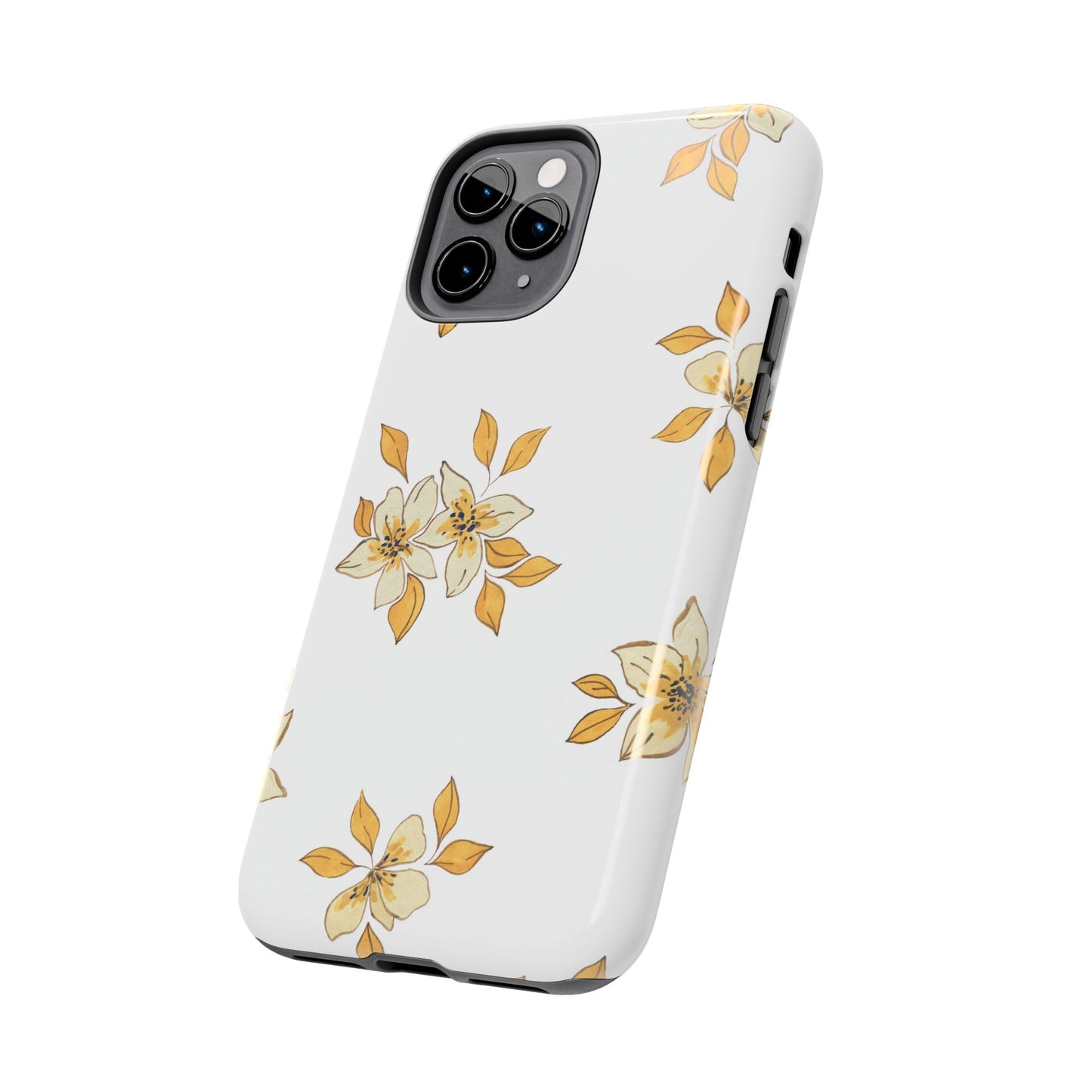 Delicate Yellow Blossom iPhone Case – Minimalist Floral Design with Matte Finish