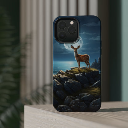 Enchanted Fawn Under the Moonlit Sky MagSafe iPhone Case