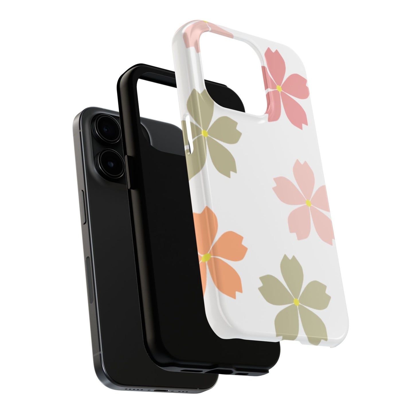 Pastel Sakura Blossom Tough iPhone Case – Durable Design with Soft Matte Finish