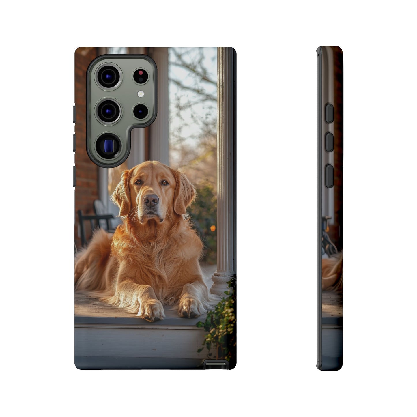 Golden Retriever on Porch - Samsung Galaxy Series Case