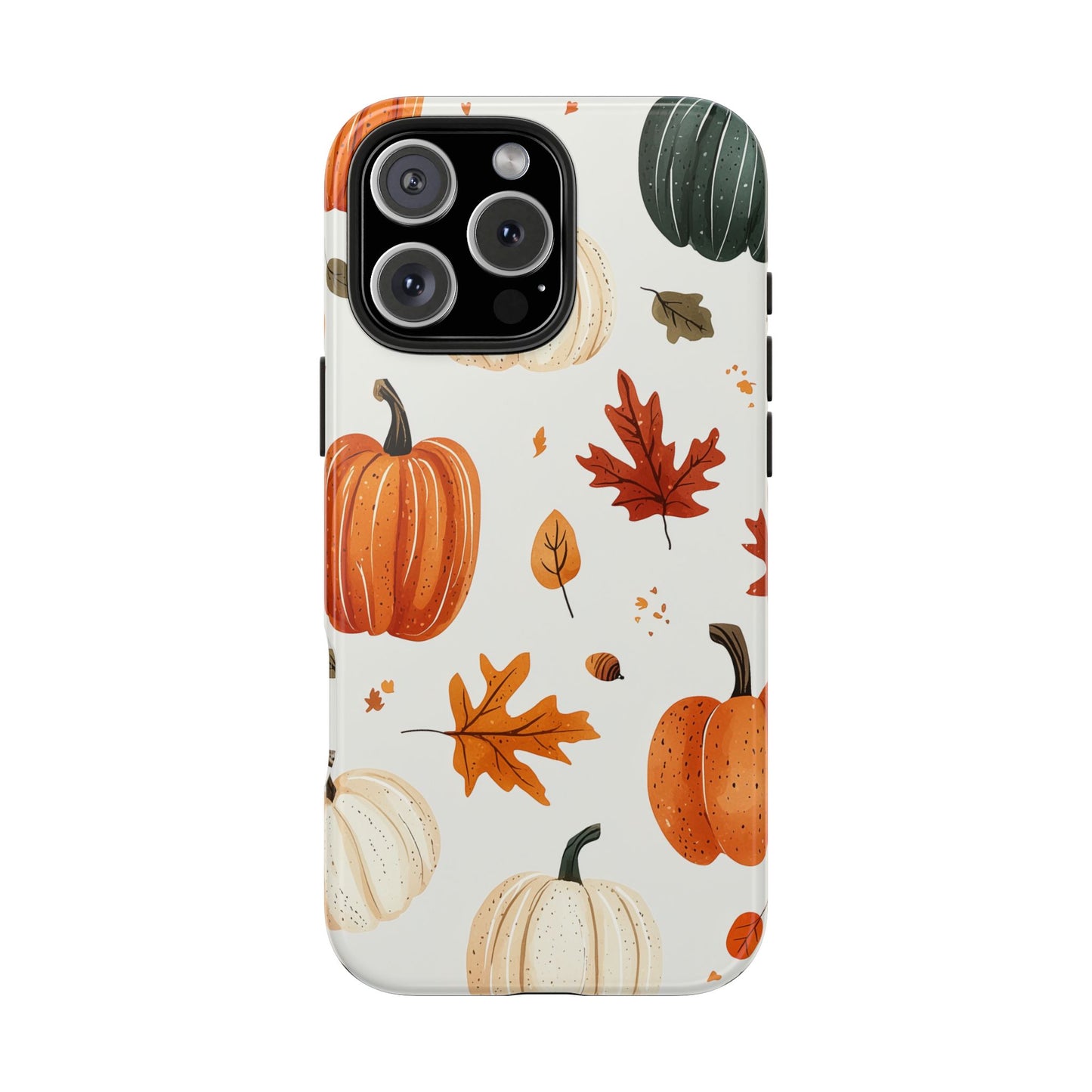 Autumn Pumpkin iPhone Case – Fall Leaves and Harvest Design