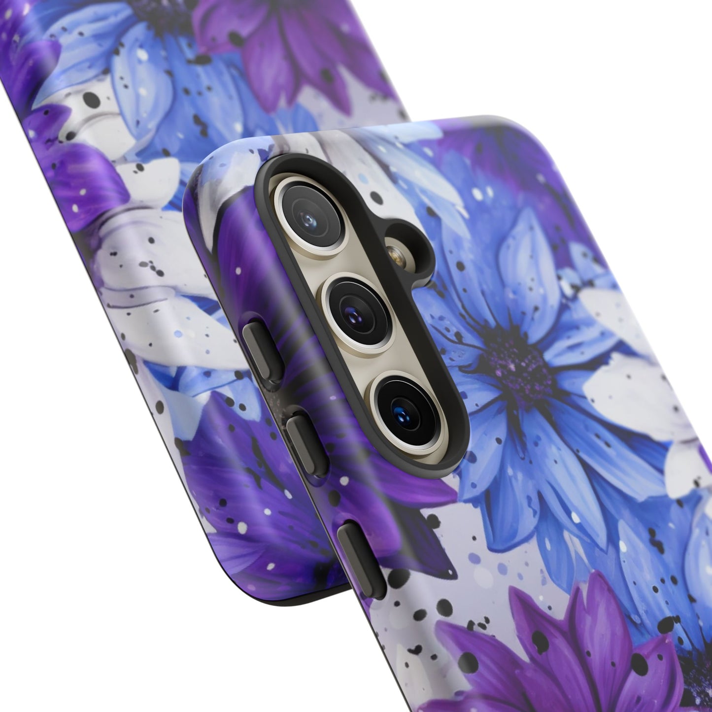 Vibrant Purple & Blue Floral Splash - Samsung Galaxy Series Case