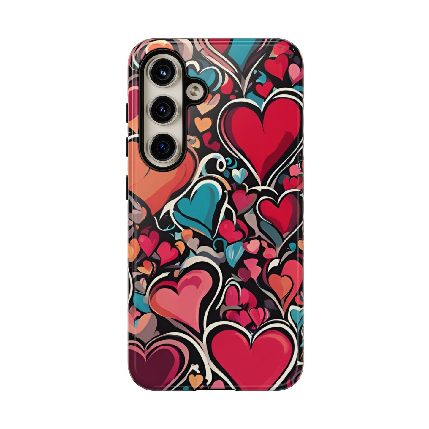 Vibrant Multicolor Heart Art – Samsung Galaxy Case