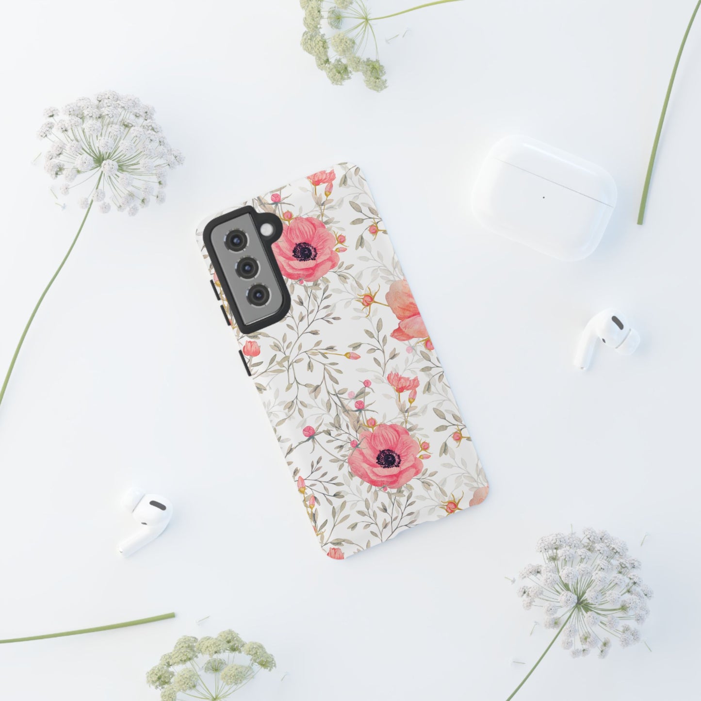 Pink Floral Watercolor Samsung Galaxy Case – Elegant Blossom Design