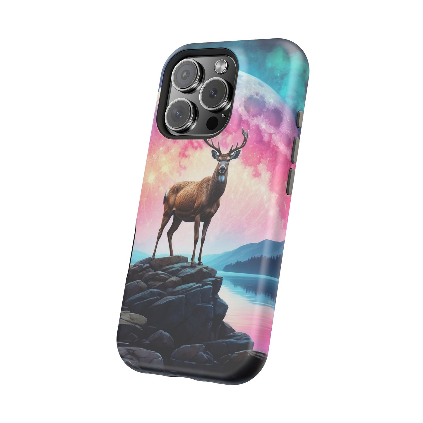 Vibrant Stag in Bloom – MagSafe iPhone Case