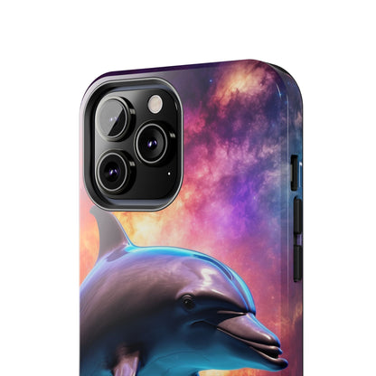 Cosmic Dolphin Galaxy Art - iPhone Case