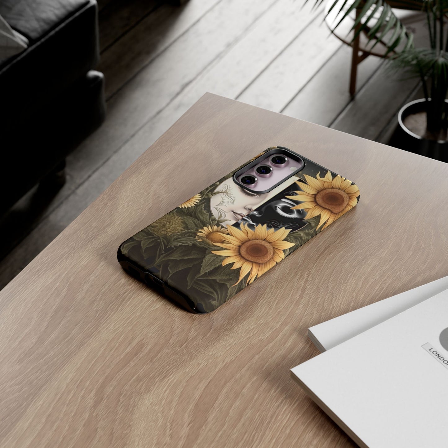 Sunflower Moon and Stars Samsung Galaxy Case – Ethereal Art Design