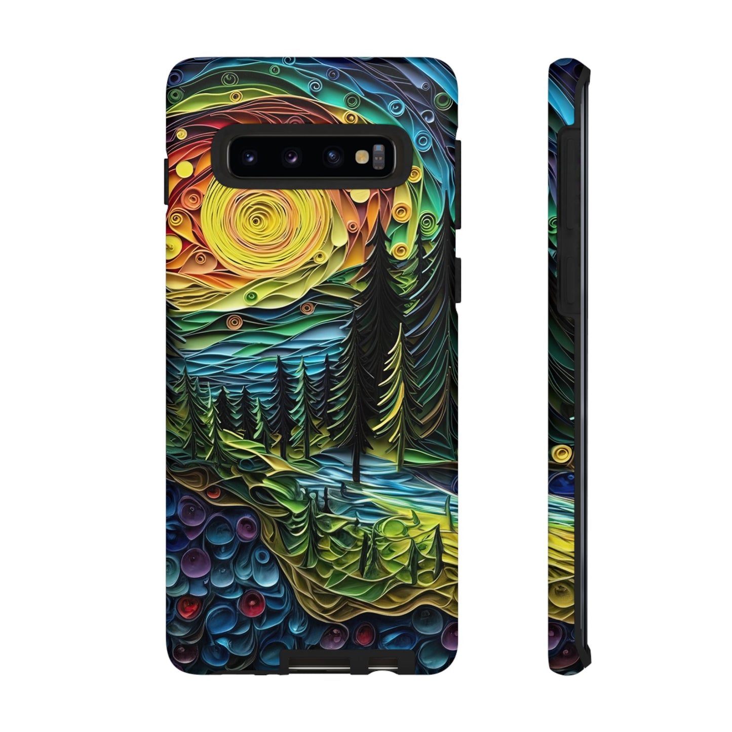 Radiant Forest Sunset Samsung Galaxy Case – Artistic Landscape Design