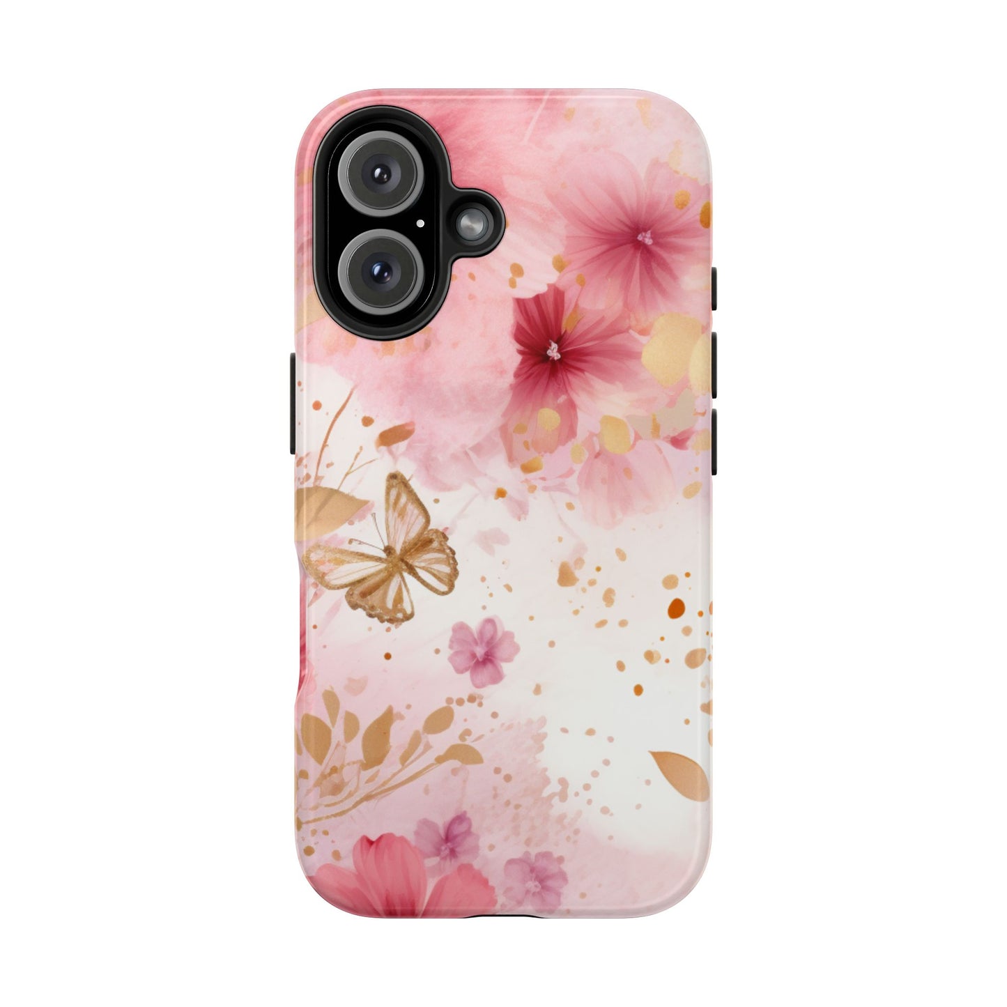 Blush Pink Floral Butterfly - iPhone Case