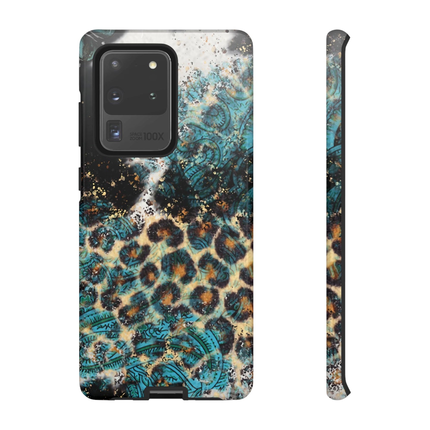 Turquoise Paisley Cowhide Leopard - Samsung Galaxy Series Case