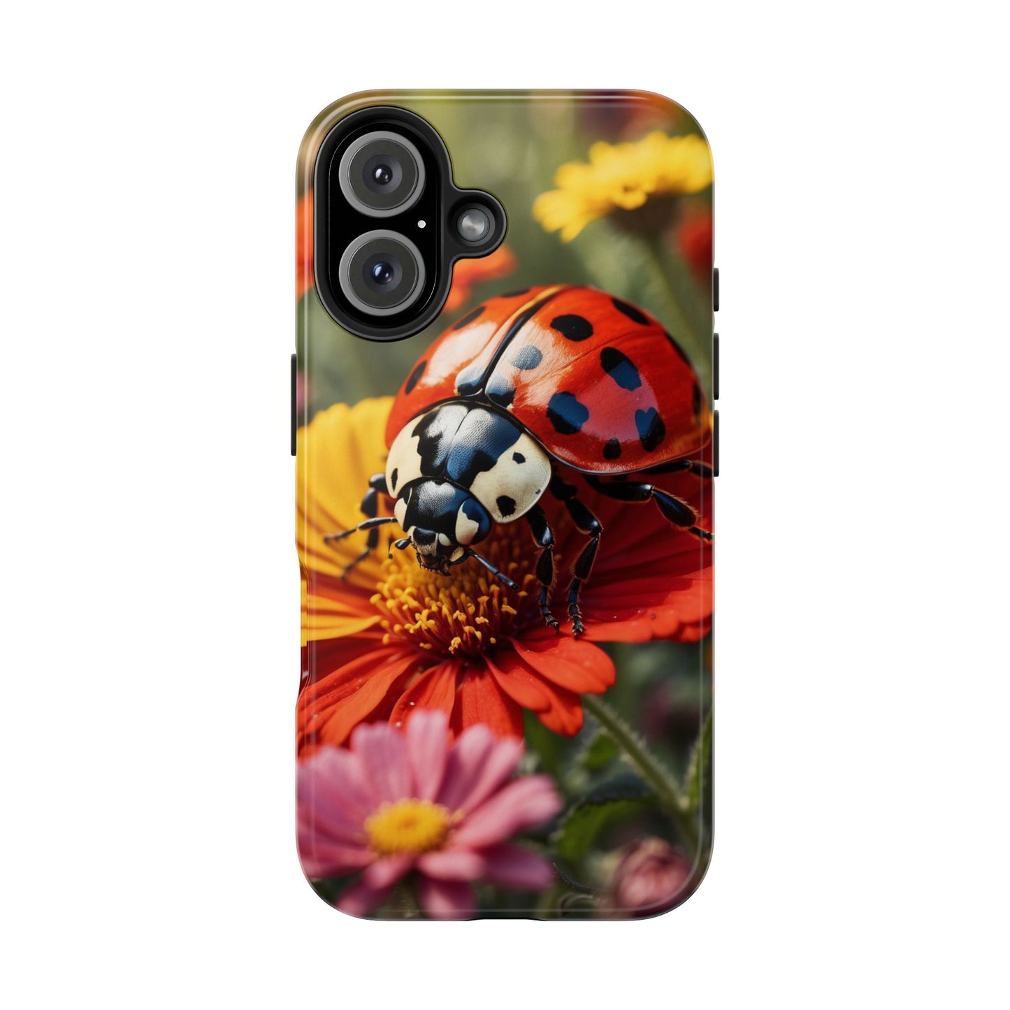 Ladybug on Orange Daisy - iPhone Series Case