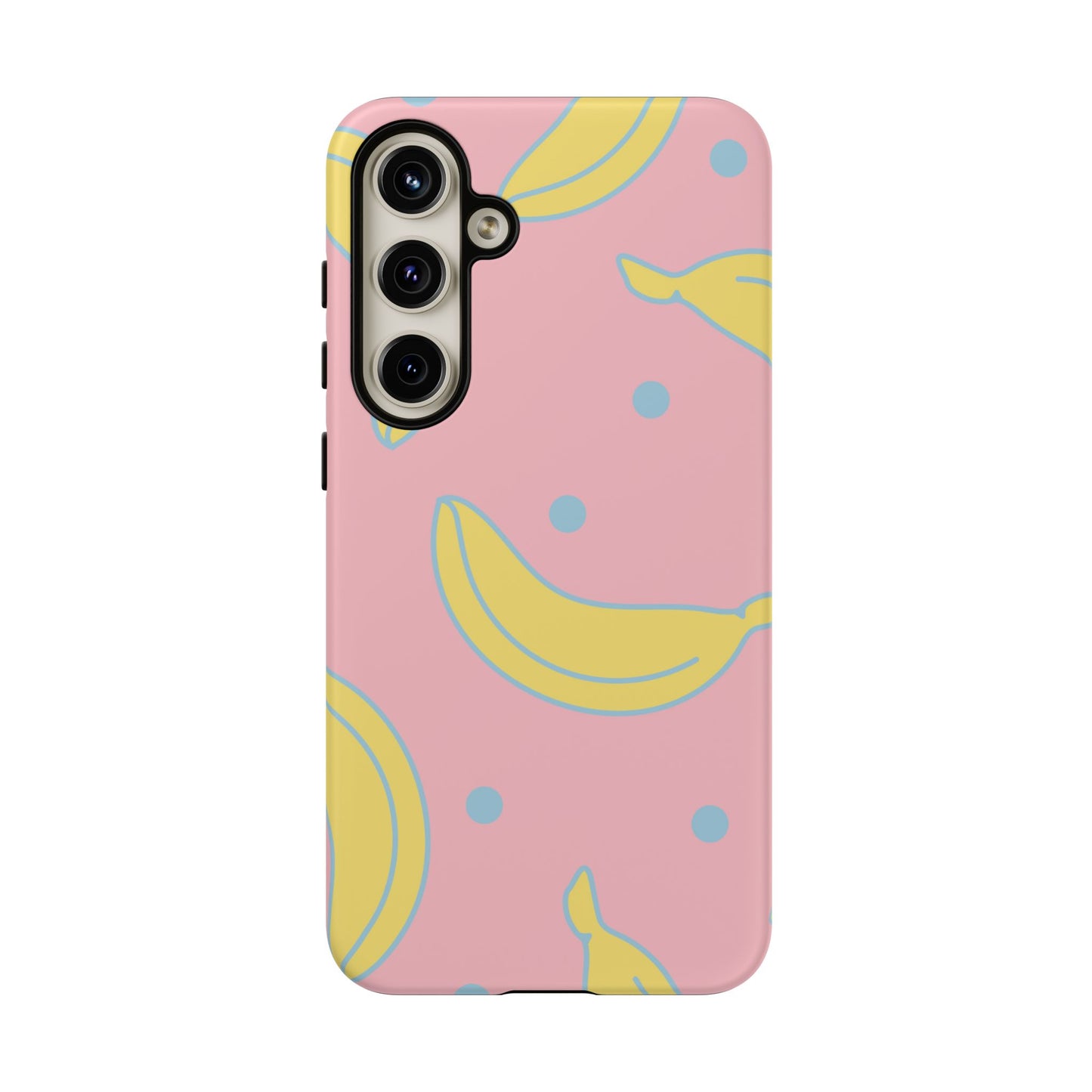 Pink Banana Pop Samsung Galaxy Case – Cute Pastel Design with Fun Retro Vibe