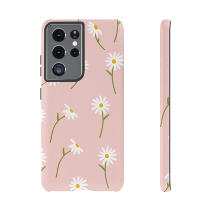 Daisy Delight Tough Samsung Galaxy Case – Cute Floral Design with Dual-Layer Protection