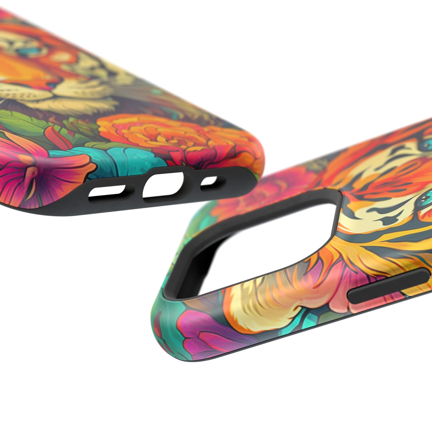 Fierce Rainbow Tiger Art - MagSafe iPhone Case