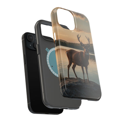 Majestic Stag at Sunset – MagSafe iPhone Case