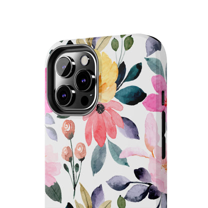 Blossoming Beauty – iPhone Series Case with Vibrant Watercolor Flowers