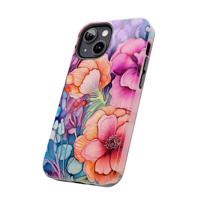 Bright Watercolor Floral Splash iPhone Series Case – Bold Artistic Design