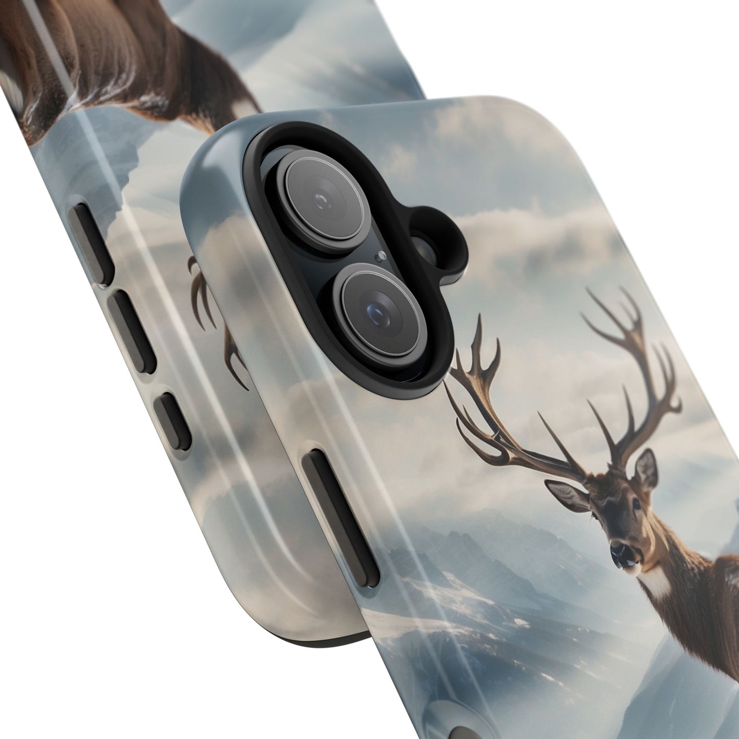 Alpine Majesty: Stag in Snow – iPhone Case