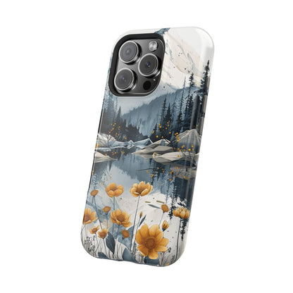 Silver Alpine Wildflower iPhone Case