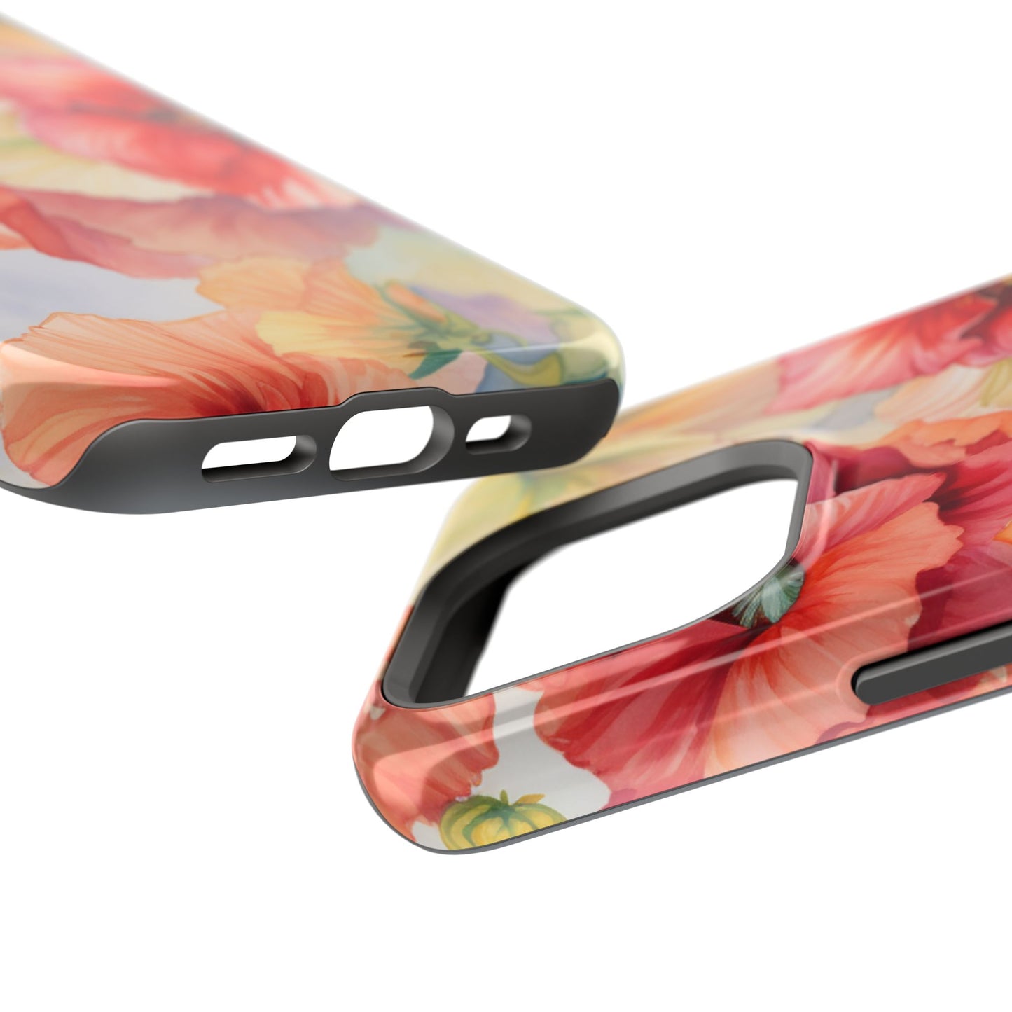 Gumamela Blush Pink Watercolor Floral – MagSafe Compatible iPhone Case