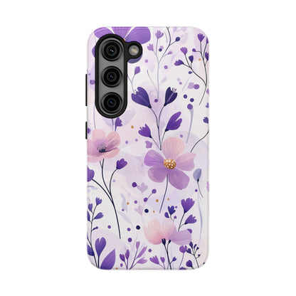 Purple Floral Bliss Samsung Galax Case – Delicate Blossom Design