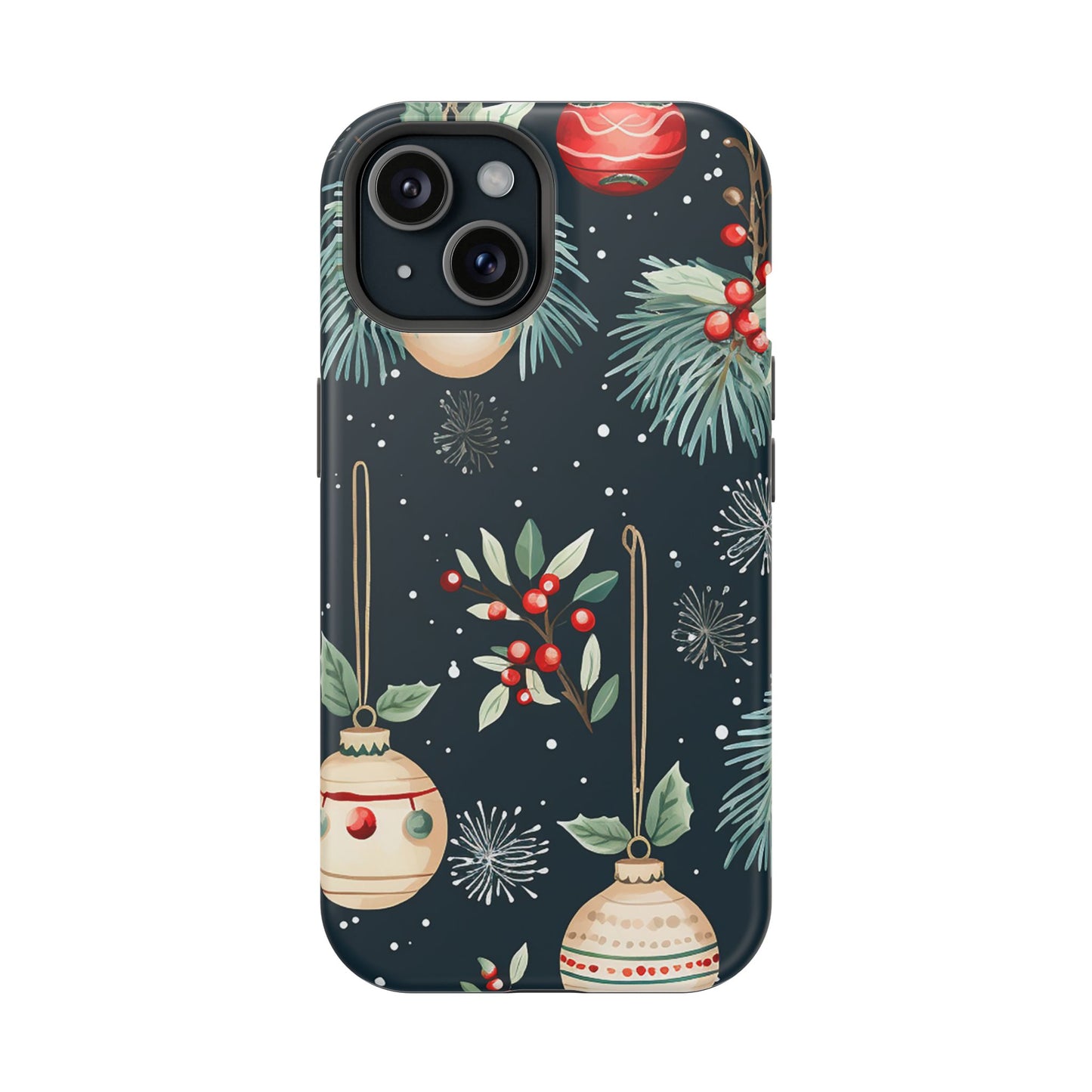 Elegant Christmas Ornaments and Pine - MagSafe iPhone Series Case