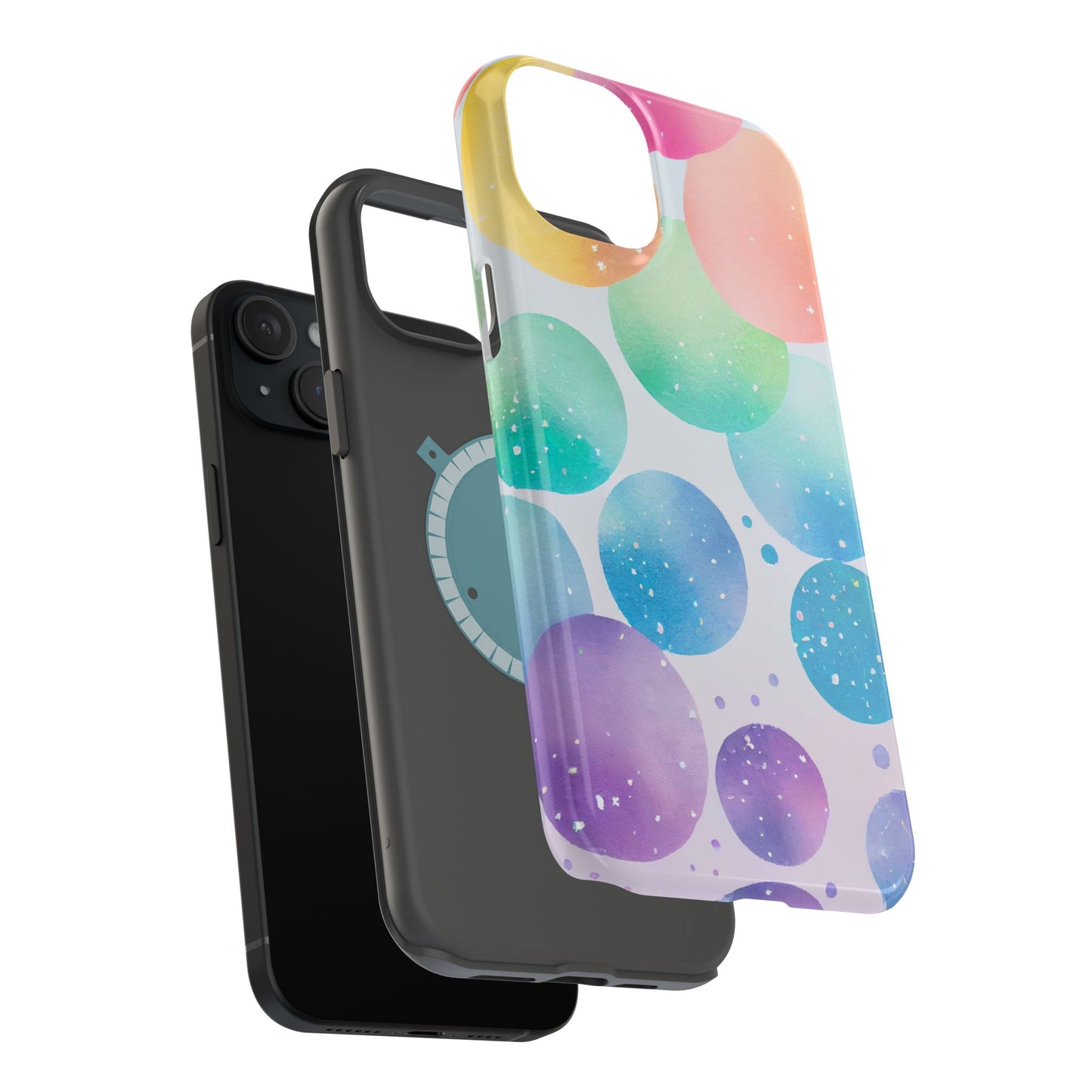 Pastel Galaxy Bubbles  MagSafe iPhone Case – Slim Design, Glossy Finish