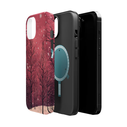 Pink Winter Twilight Forest - MagSafe iPhone Series Case