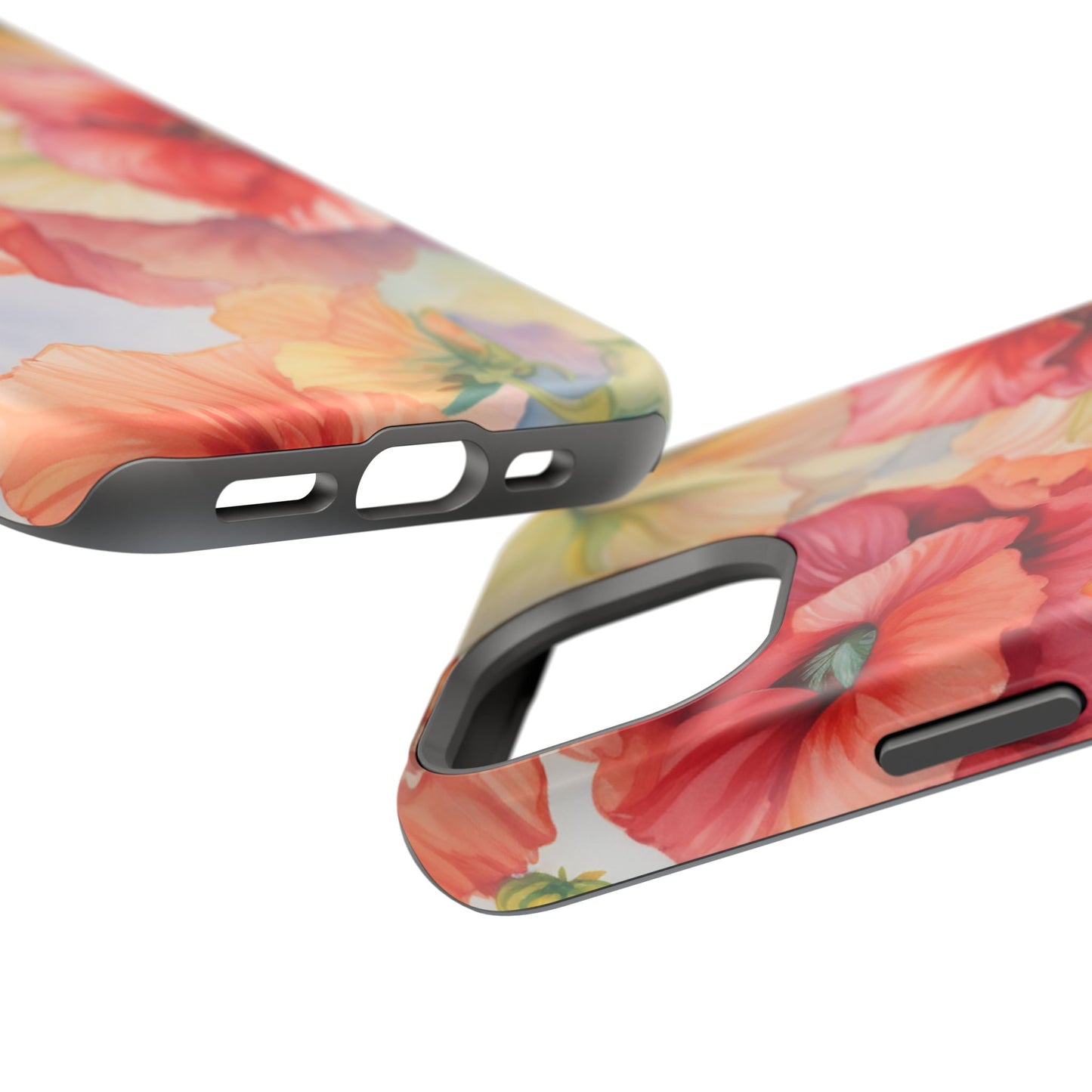 Gumamela Blush Pink Watercolor Floral – MagSafe Compatible iPhone Case