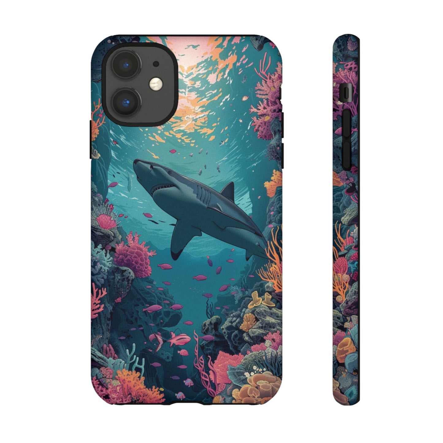 Ocean Shark Coral Reef iPhone Case