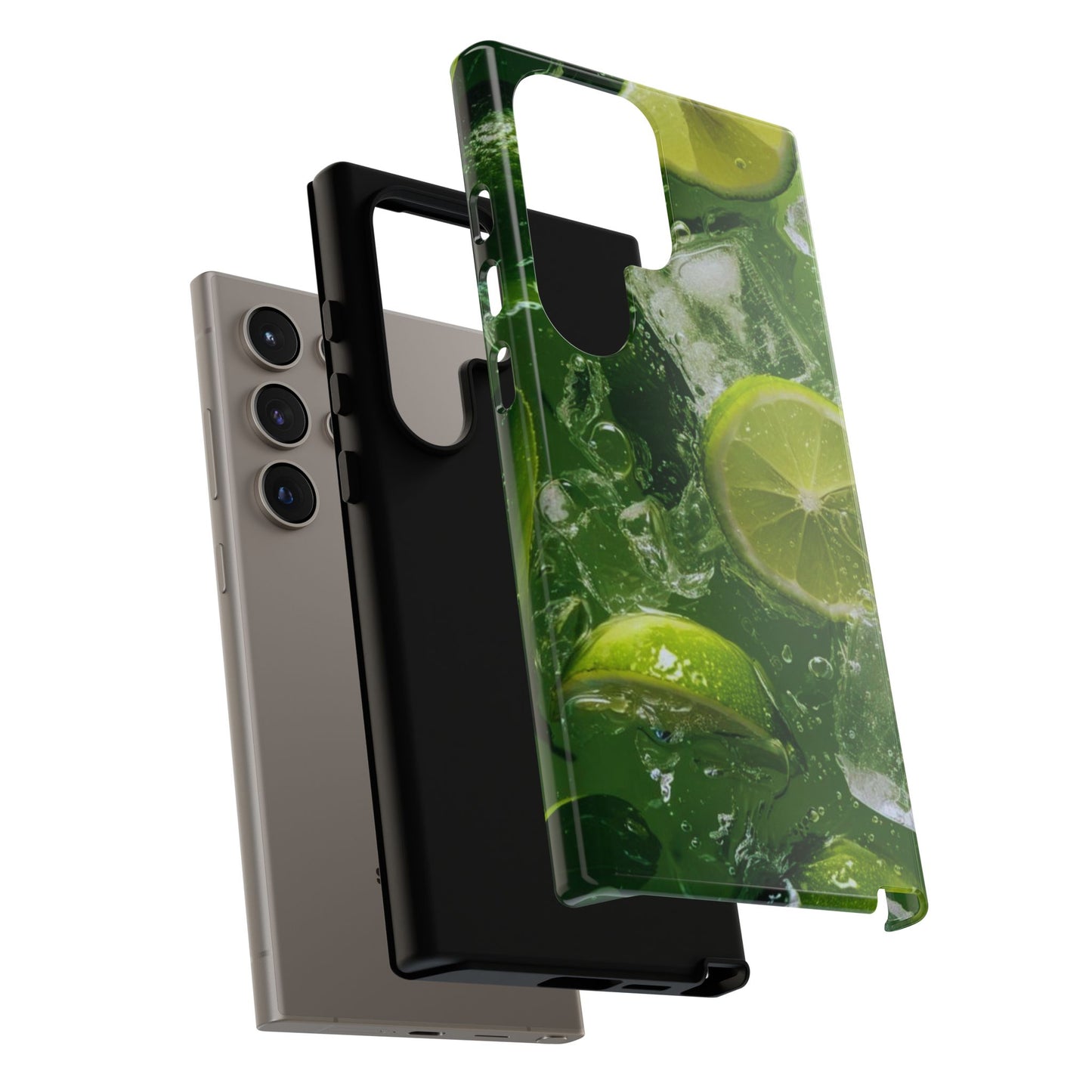 Refreshing Lime Splash Samsung Galaxy Case – Tough Protection, Vivid Dual-Layer Design