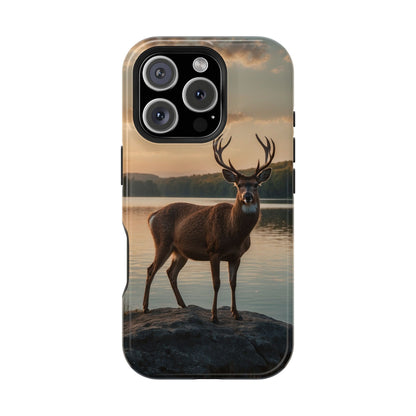 Majestic Stag at Sunset – MagSafe iPhone Case