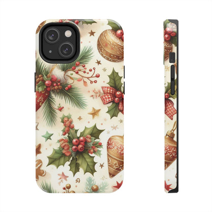 Classic Christmas Stocking & Ornaments Pattern – iPhone Series Case