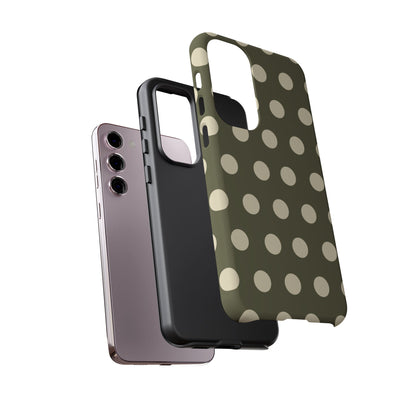 Vintage Green & Cream Polka Dots – Samsung Galaxy Case