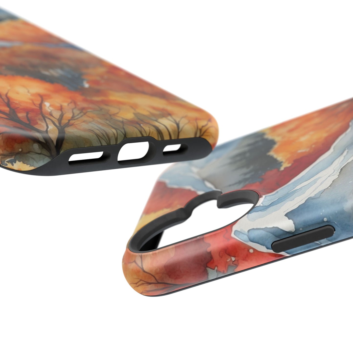 Autumn Mountain Forest Watercolor - MagSafe iPhone Case