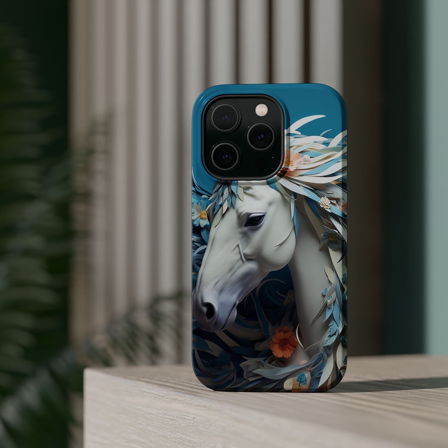 Floral Horse MagSafe iPhone Case